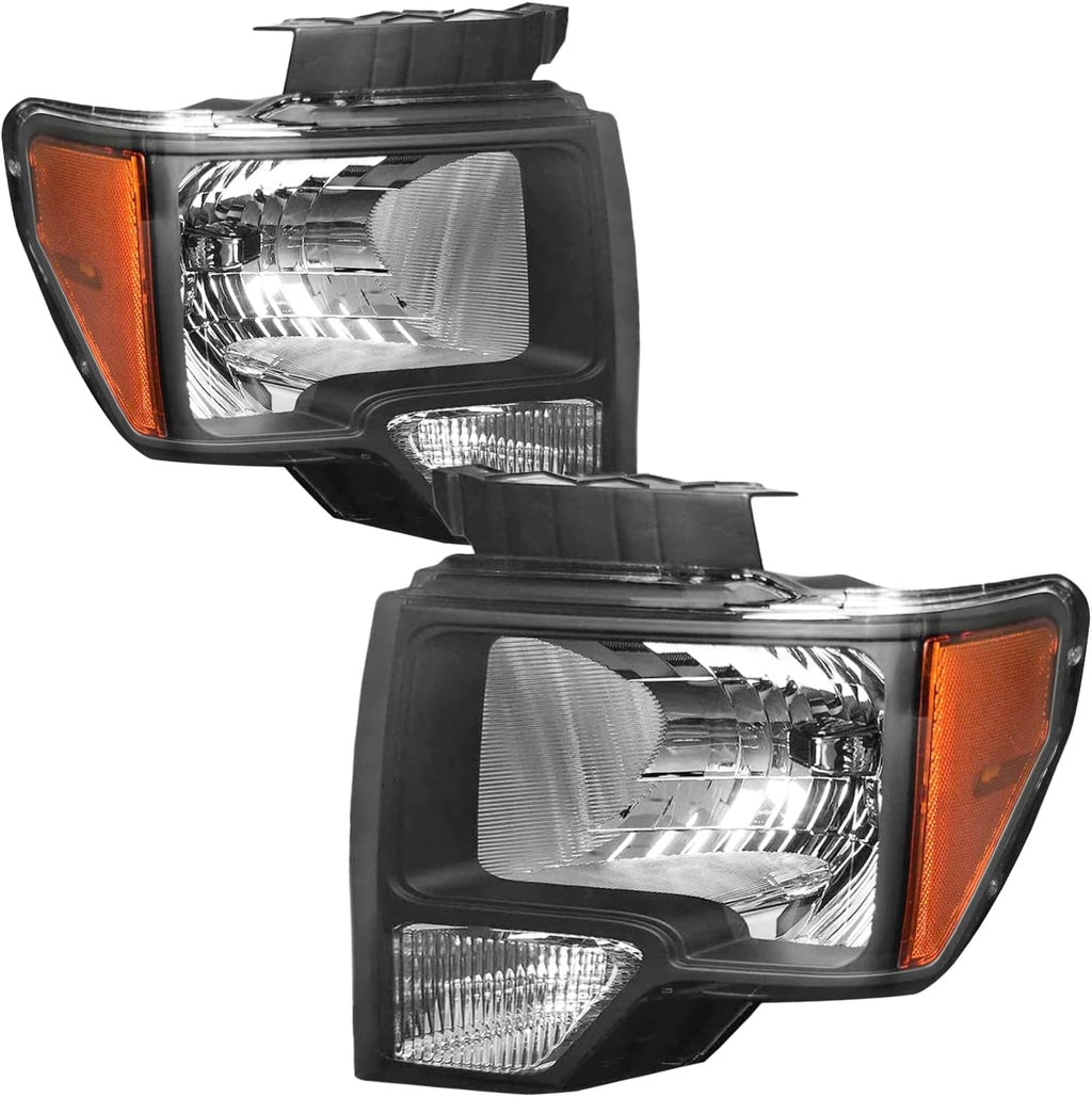 Chrome Housing Headlight Assembly with Amber Reflector K79888