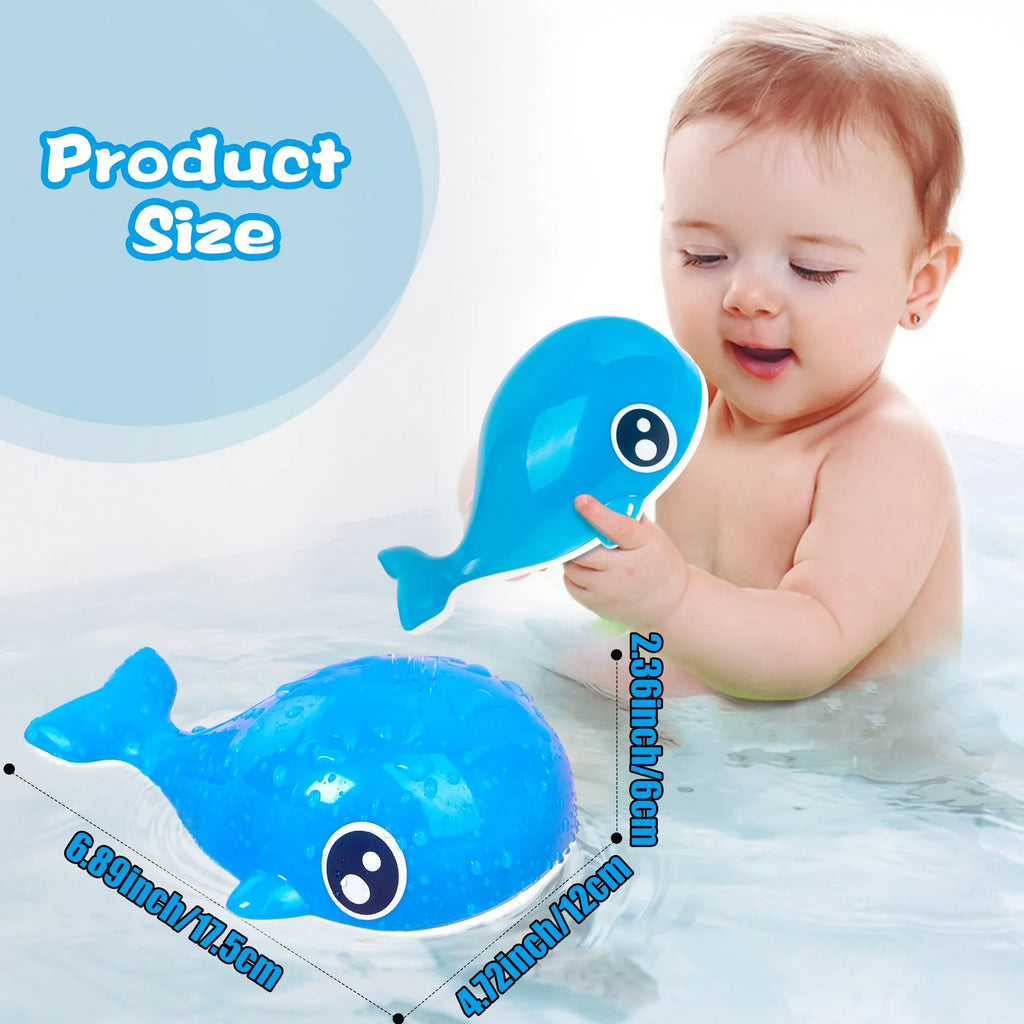 Glow in The Dark Whale Bath Toy W528