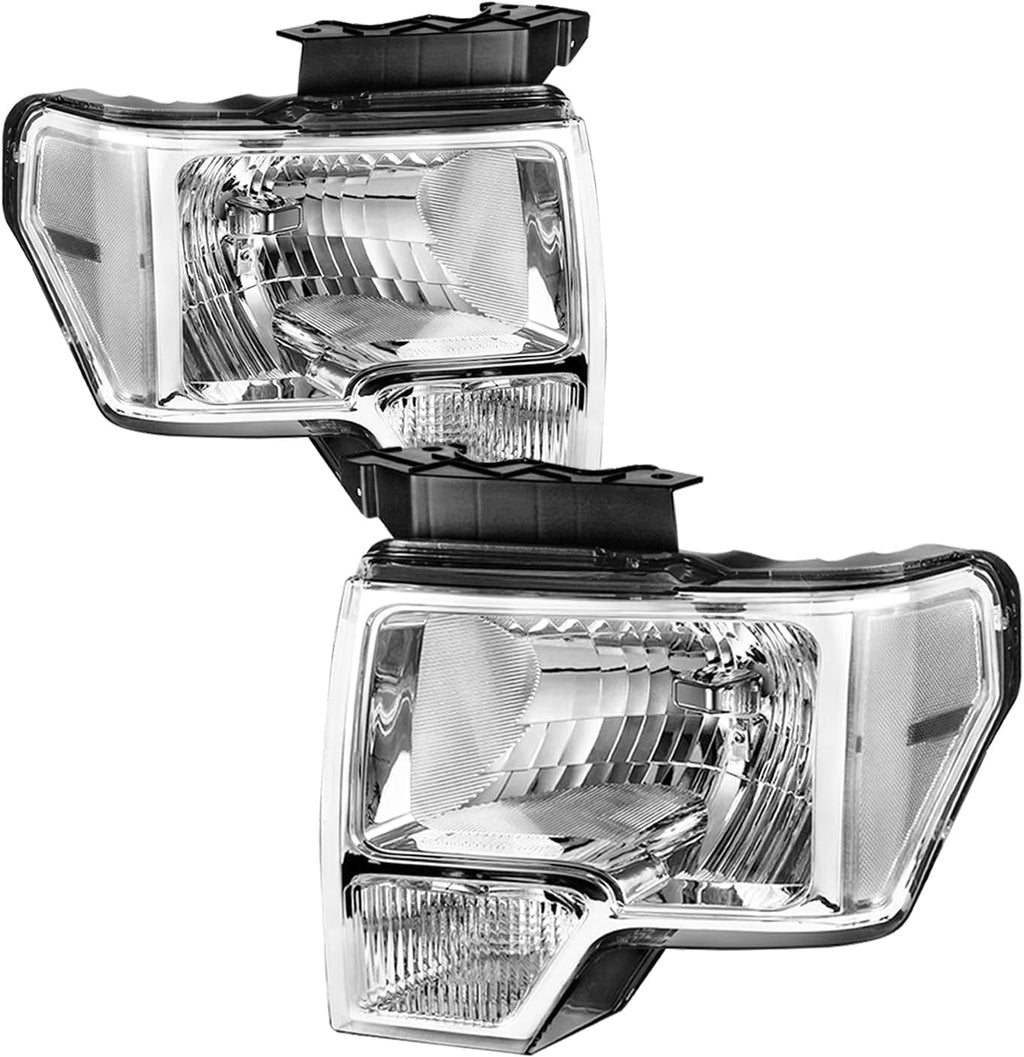 Chrome Housing Headlight Assembly with Amber Reflector K79888