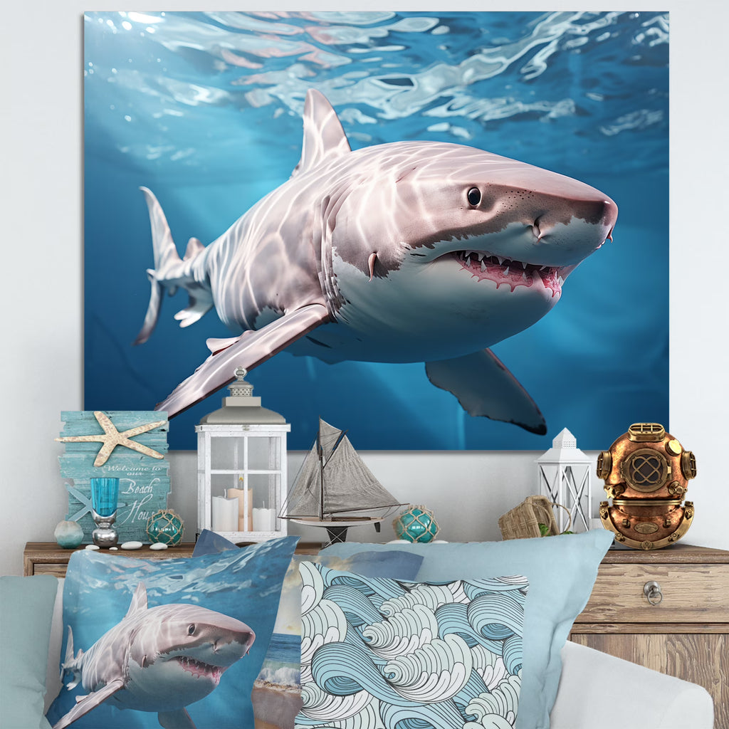 Shark Canvas Art Print B499