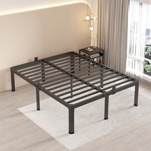 18 Inch Full Size Metal Platform Bed Frame with Under-Bed Storage G417