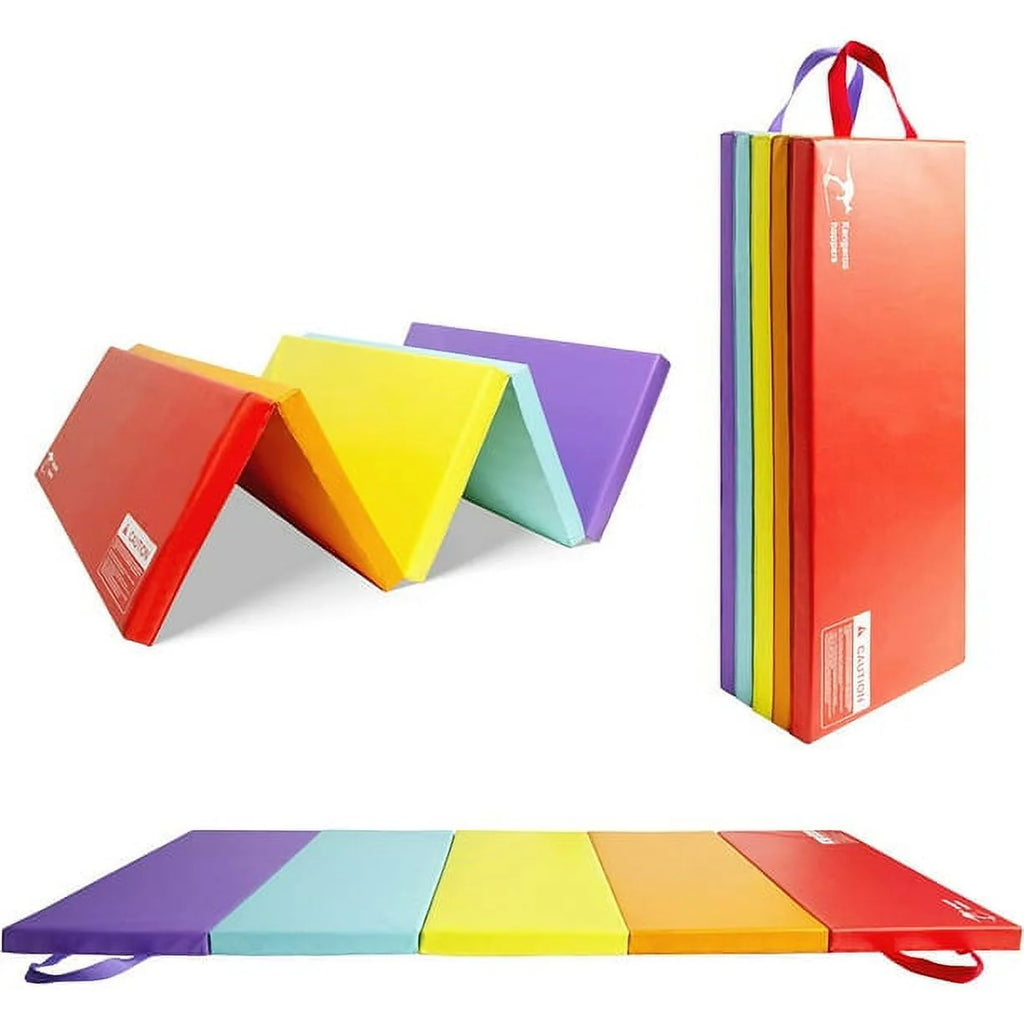 3' x 6' Kids Gymnastics Mat with Carrying Handles O2058