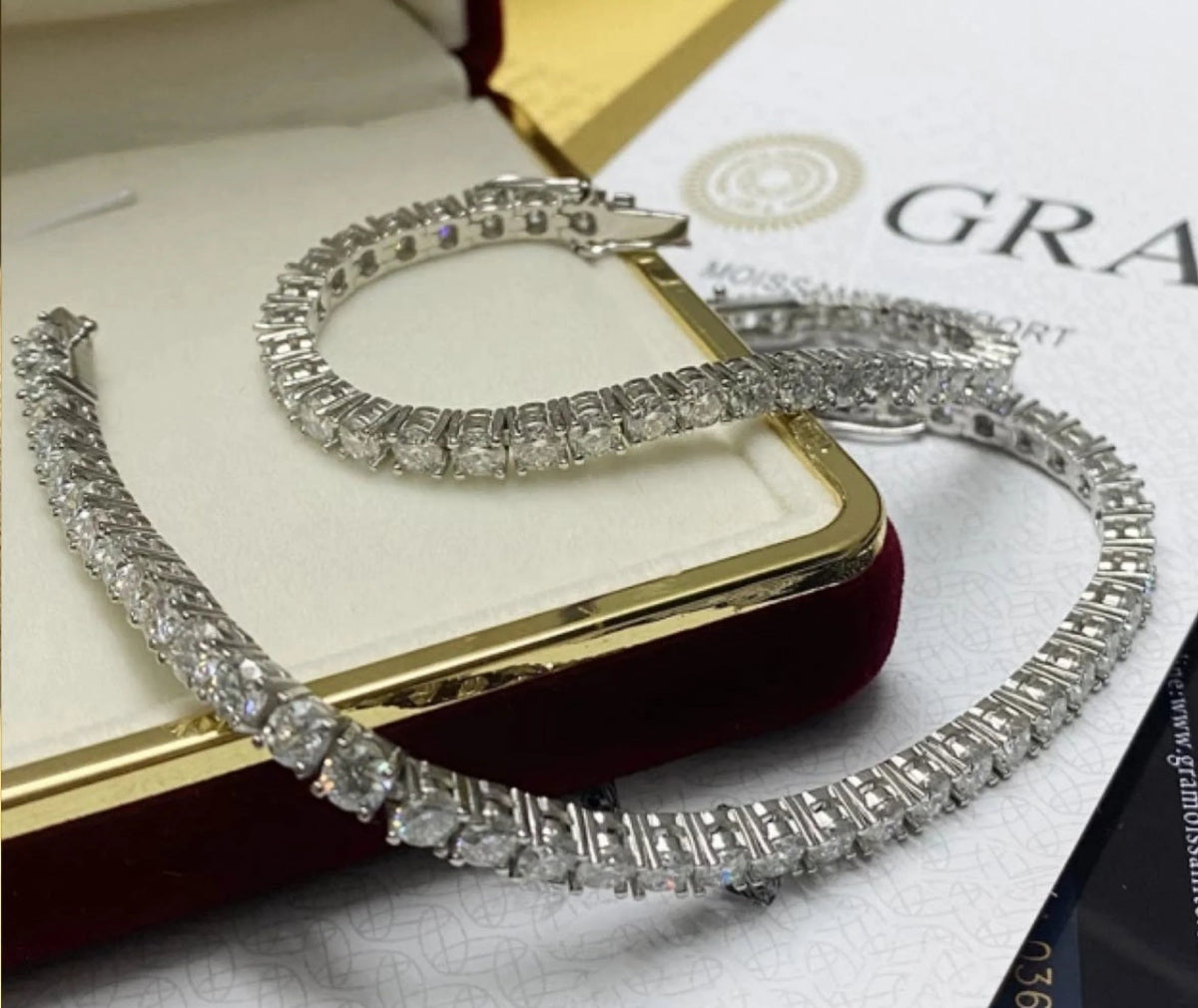 Moissanite Tennis Bracelet F12655