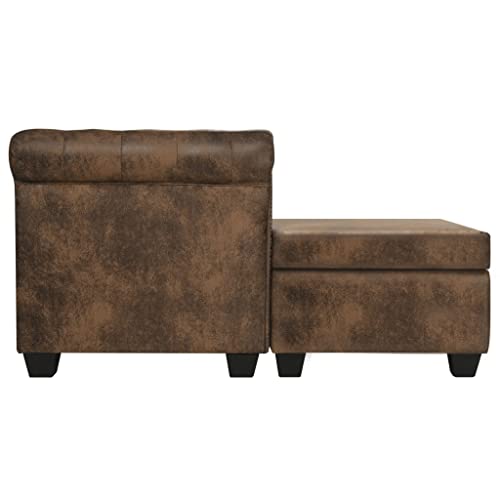 Brown L-shaped Sectional Sofa O274