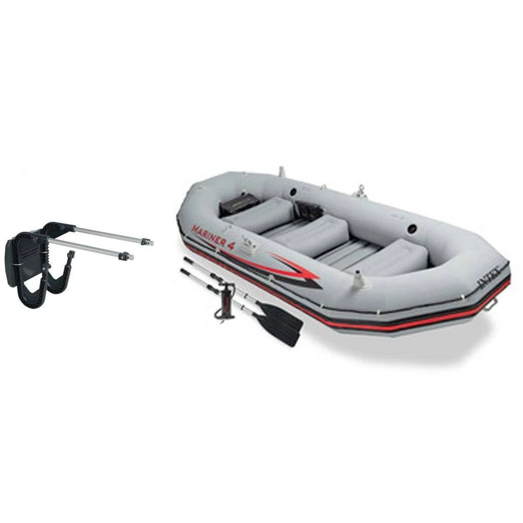 Inflatable Raft Dinghy Boat Set with Motor Mount Kit F836362