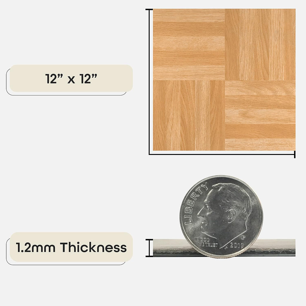 20 Tiles Self Adhesive 12-Inch Vinyl Floor Tiles P34439