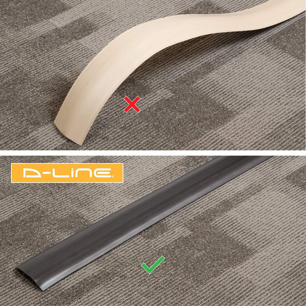 Heavy Duty Linkable Floor Cord Cover 30 Foot Length Black Q97007