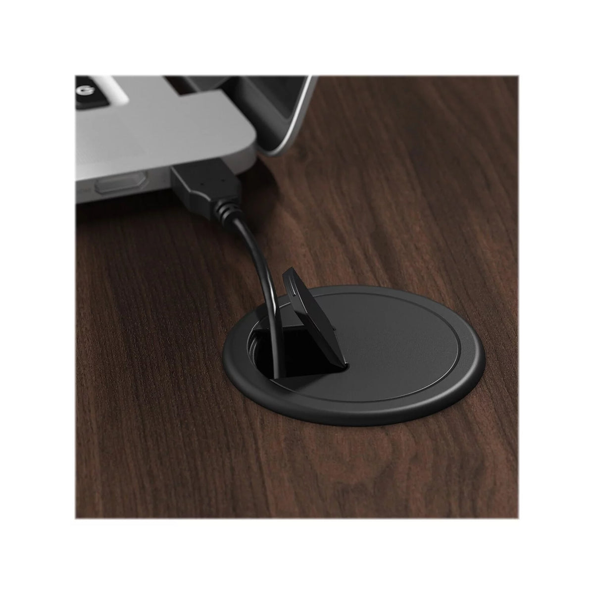 Black Walnut Engineered Wood Computer Desk O430641
