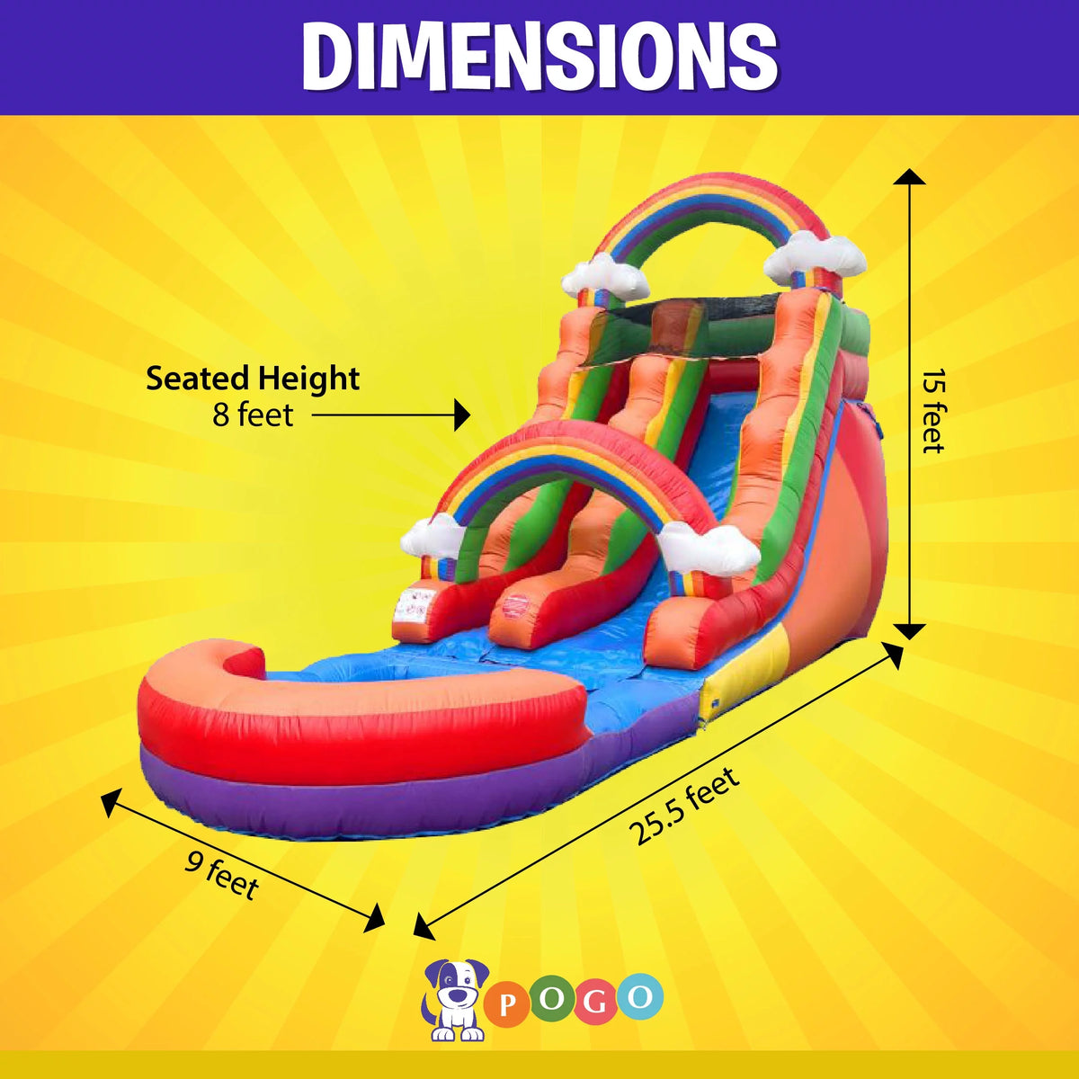 Inflatable Water Slide with Blower, 15 ft A67275