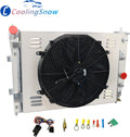 4 Row Radiator Shroud 16'' Fan for Chevy Corvette V8 GAS 2003-2013 Y8290