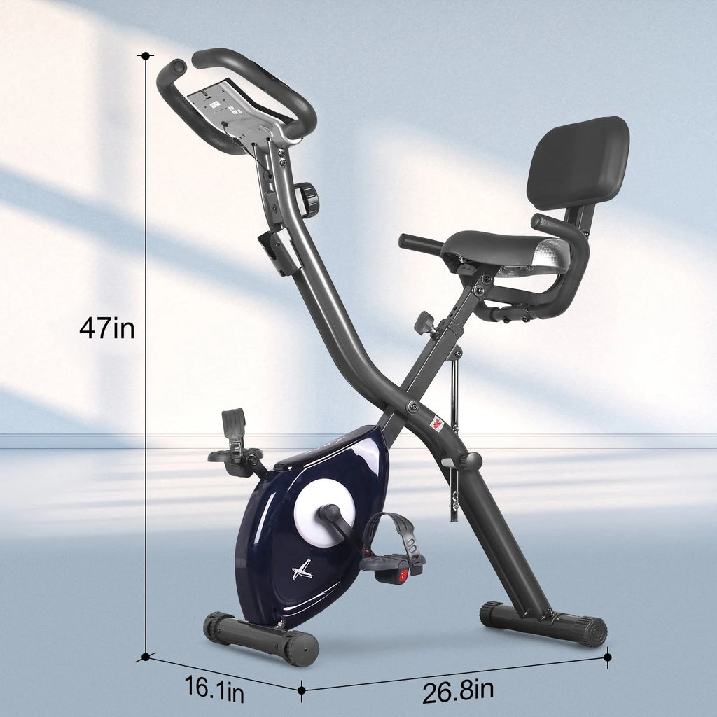 Folding Indoor Cycling Exercise Bike 10-Levels Resistance L9431
