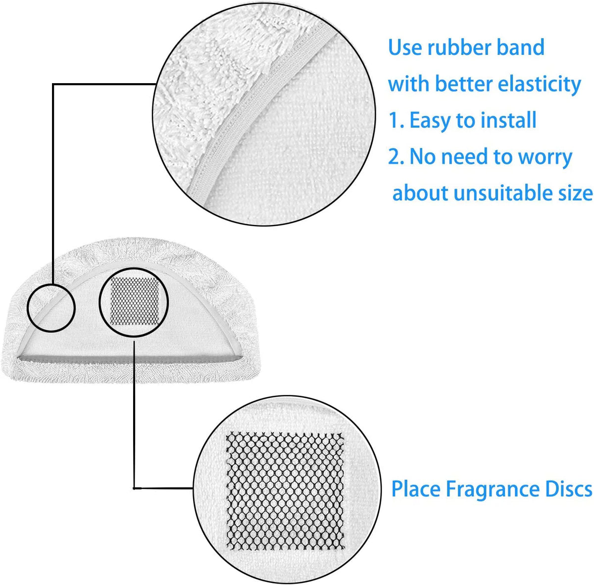 Steam Mop Replacement Pads, Pack of 8 C344388