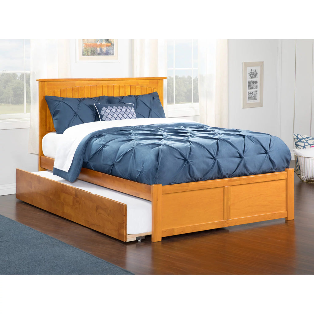 Full Size Platform Bed with Trundle W516