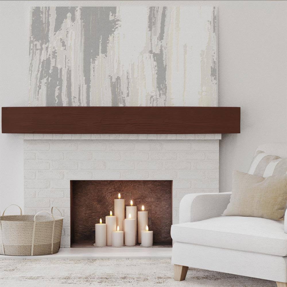 Sandblasted Faux Wood Fireplace Mantel T953639