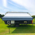 Blue Dune Stripes 10 Feet Vinyl RV Awning Replacement Q900
