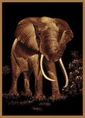 Black Elephant Area Rug 5' 3" x 7' 2" Z238