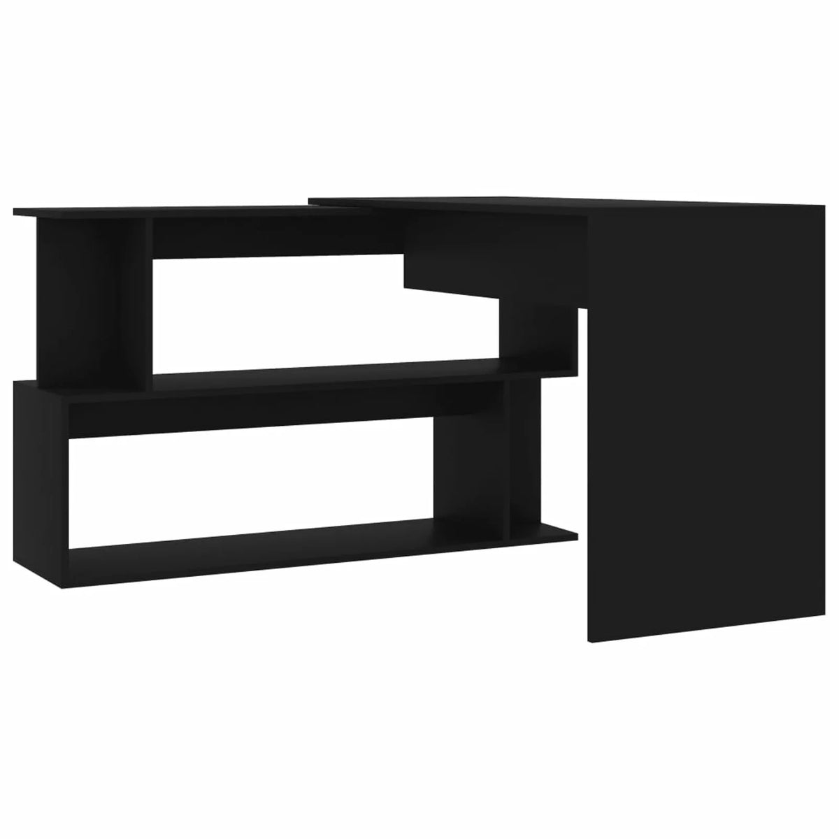 Black Engineered Wood Corner Desk A150835