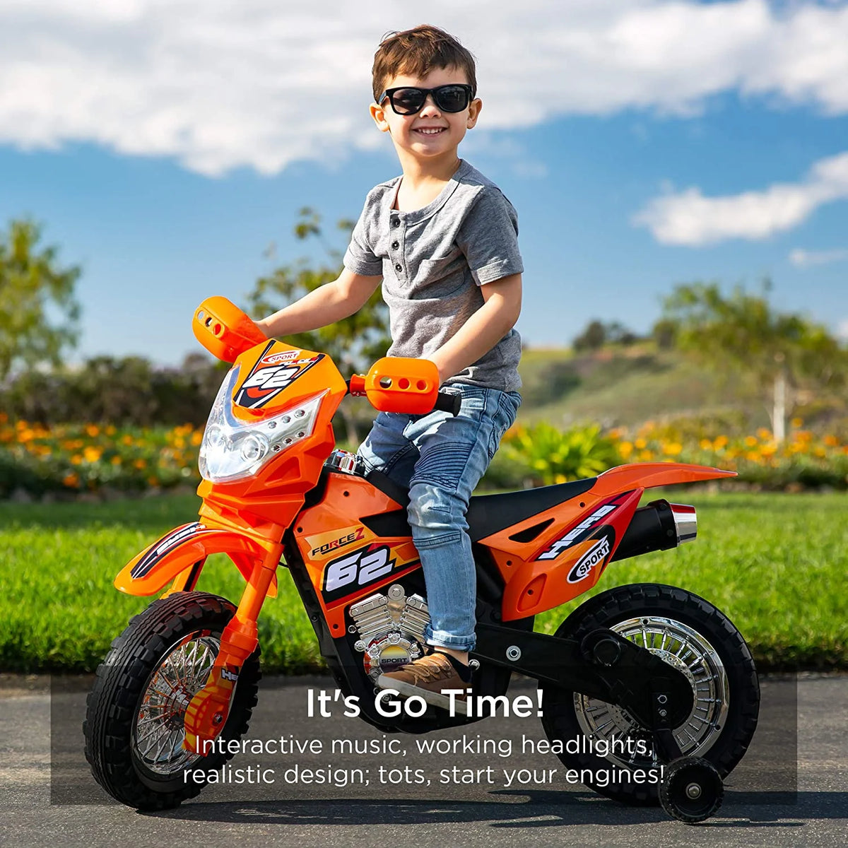 6V Ride On Motorcycle with Training Wheels K80574