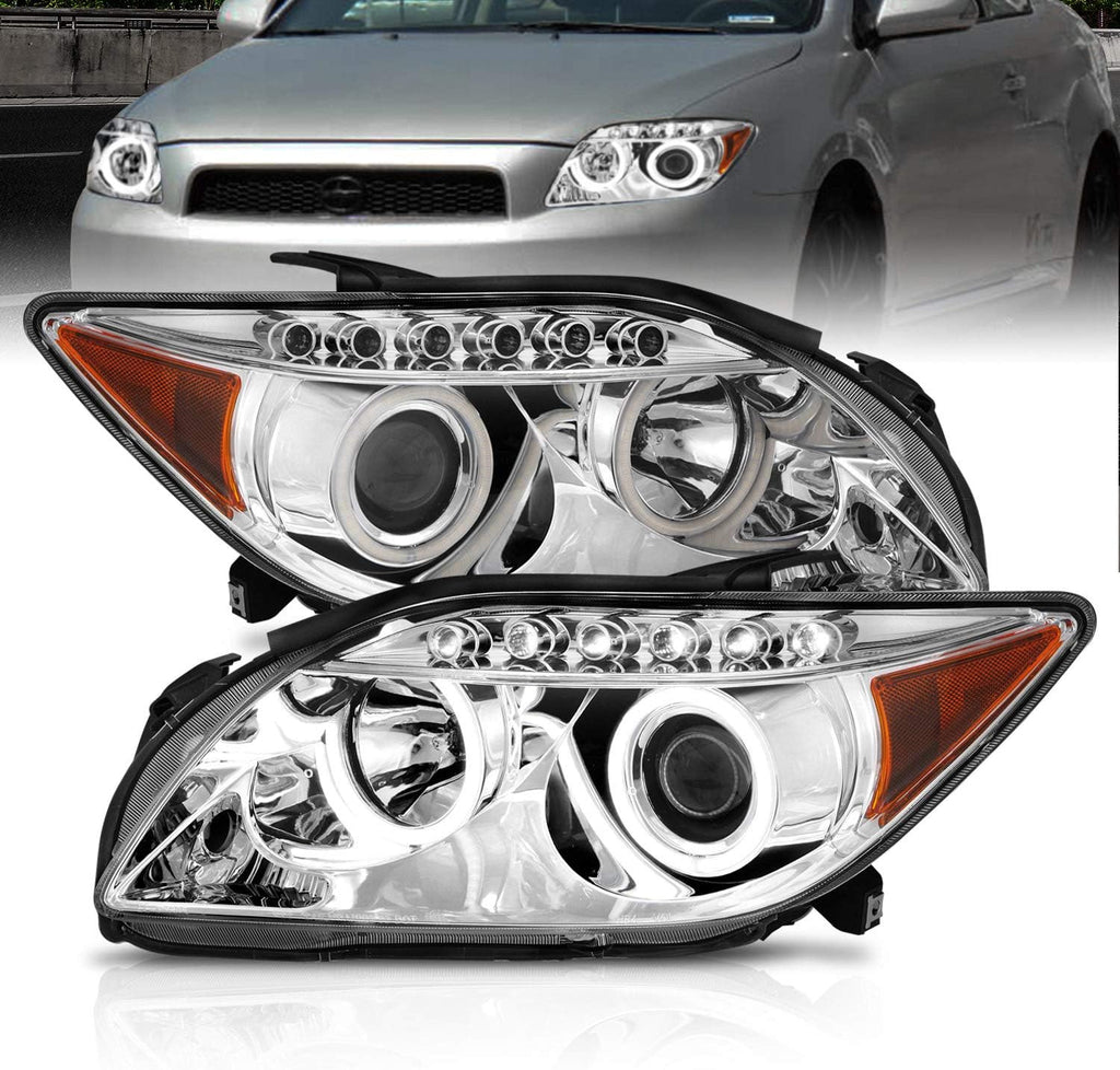 Chrome Projector Headlights LED Halo for Scion Tc E800