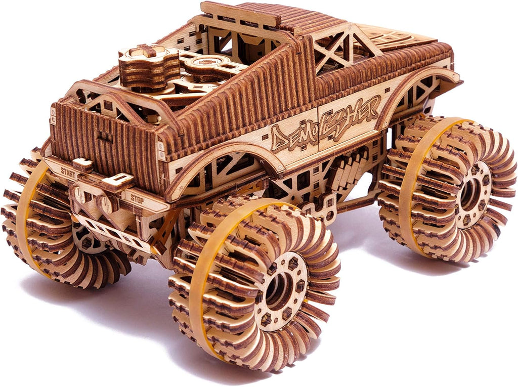 Monster Pickup Truck 3D Wooden Puzzle Model Kit Pack of 2 Q896