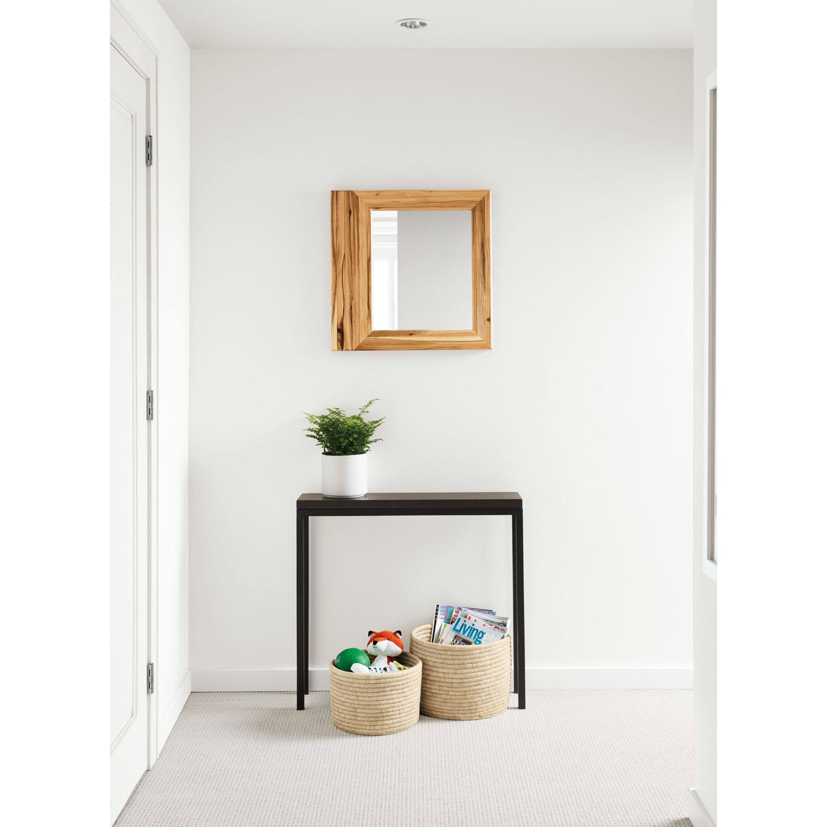 Clear Tempered Glass Console Table with Stainless Steel Frame R62505