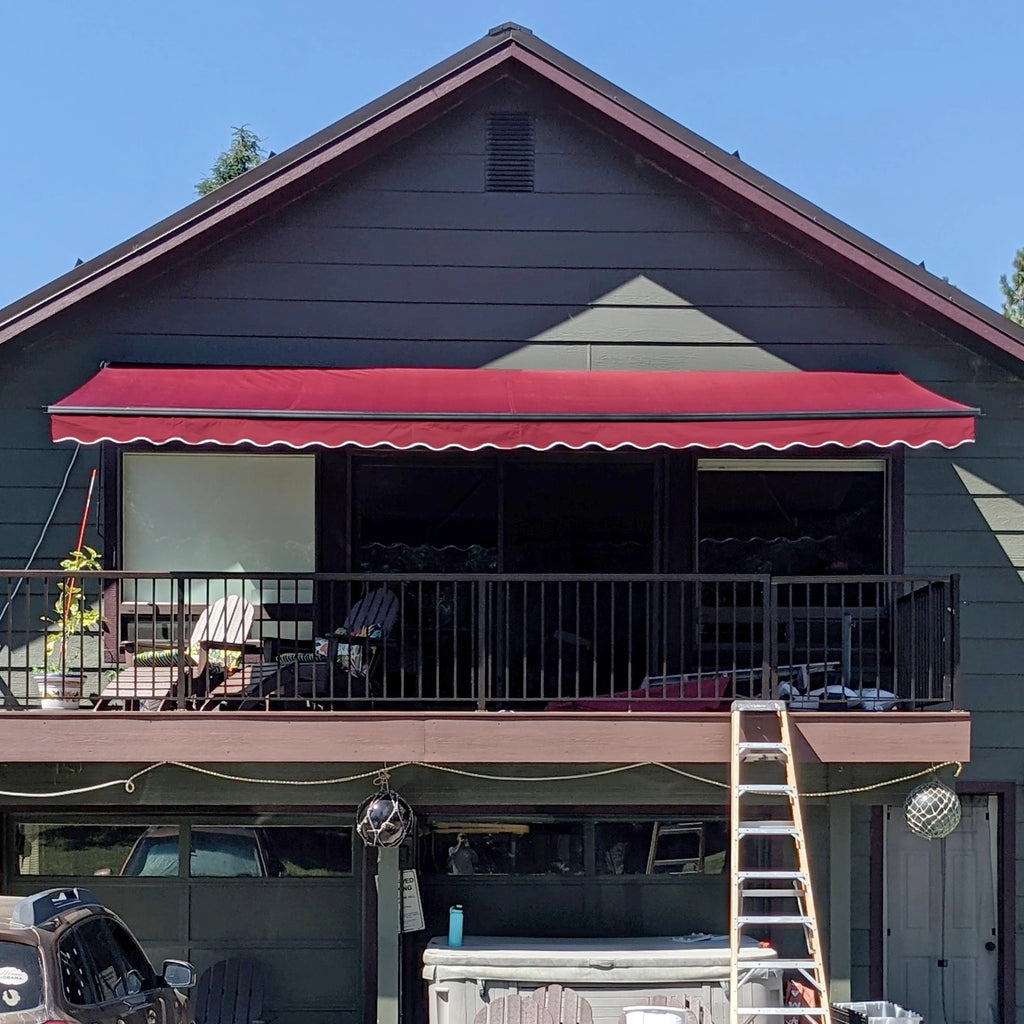 Burgundy Retractable Patio Awning B292
