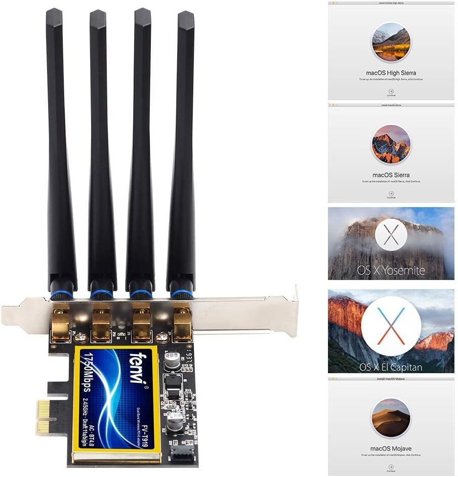 PCI-E WiFi Adapter 1750Mbps Dual Band 802.11ac BT4.0 L406676