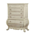 Antique White Wood Chest I9068