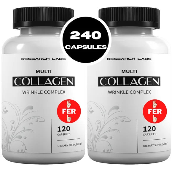 240 Collagen Pills 6000 mg Capsules Supplement W3948