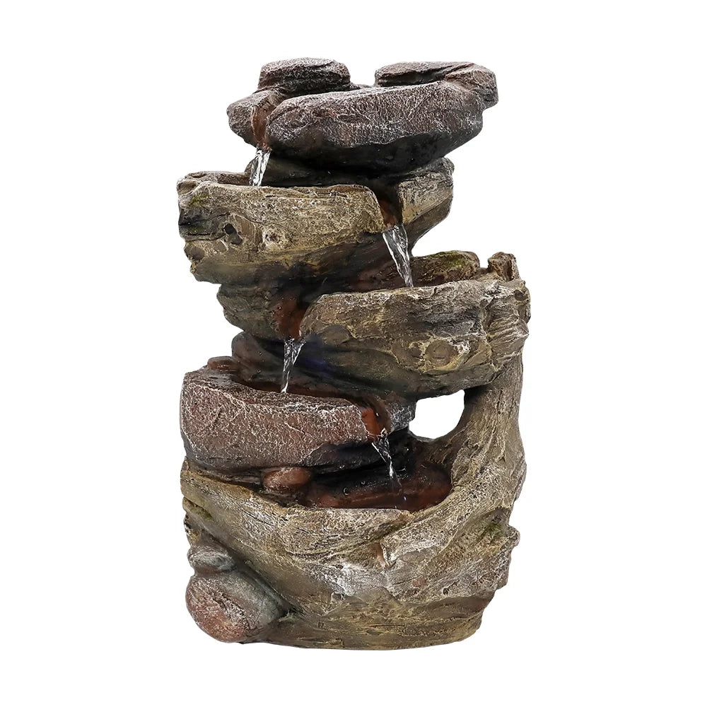 Tabletop Waterfall Fountain with Light W2930