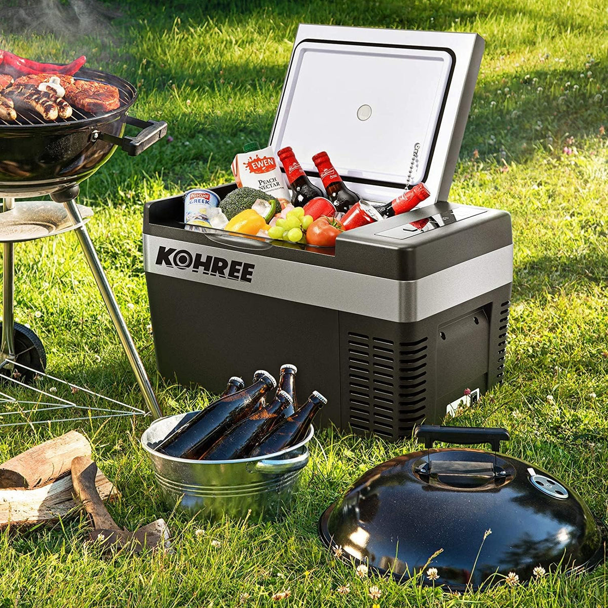 Portable 12 Volt Refrigerator 26 Quart Electric Cooler E294065