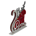 18x22 Pre-Lit Red and Silver LED Sleigh Tabletop Silhouette Decoration T9905
