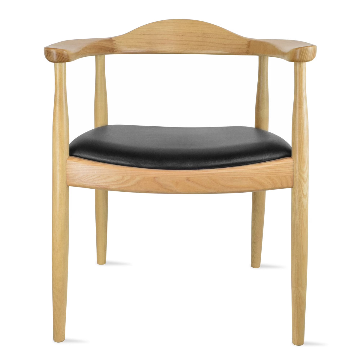 Solid Wood Farmhouse Dining Chair with PU Leather Cushion Seat C237