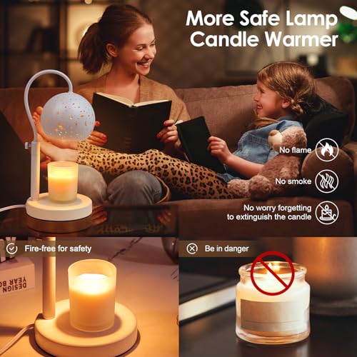White Electric Candle Warmer Lamp with Timer and Remote Controls X926