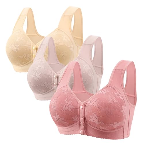 3 Pack Front Closure High Support Bras I60462