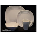 White 4-Piece Square Place Setting O268