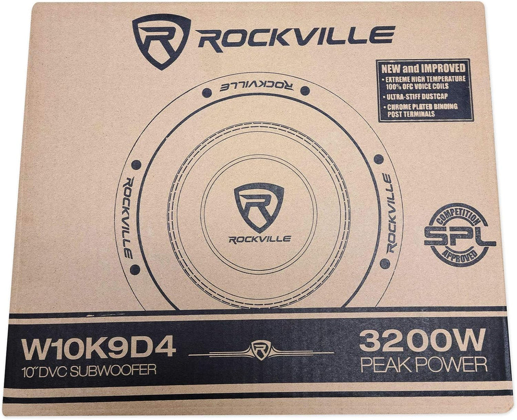 10" 6400 Watt Car Subwoofers with Sealed Sub Box Enclosure I67702