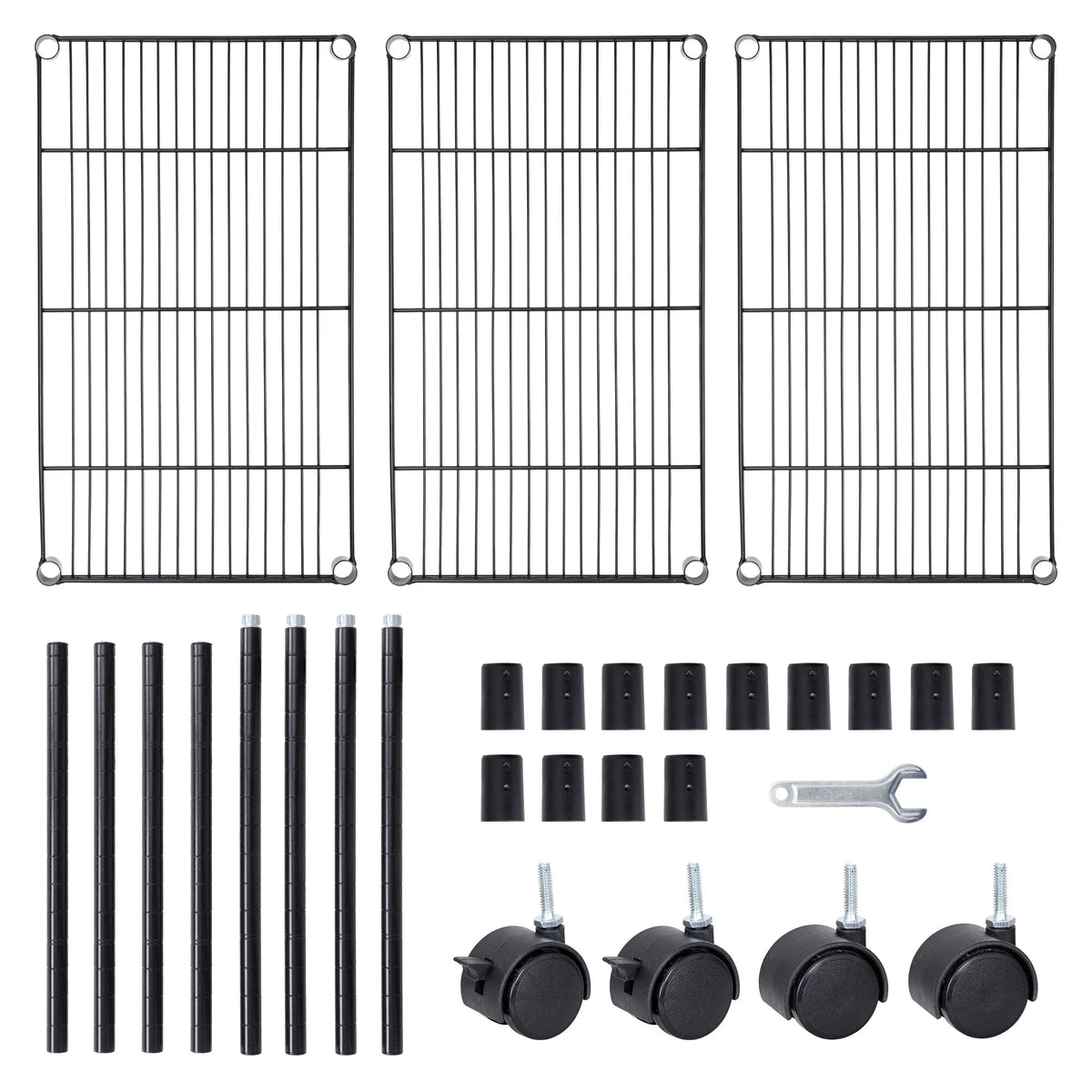 Rolling Kitchen Cart Black Z151