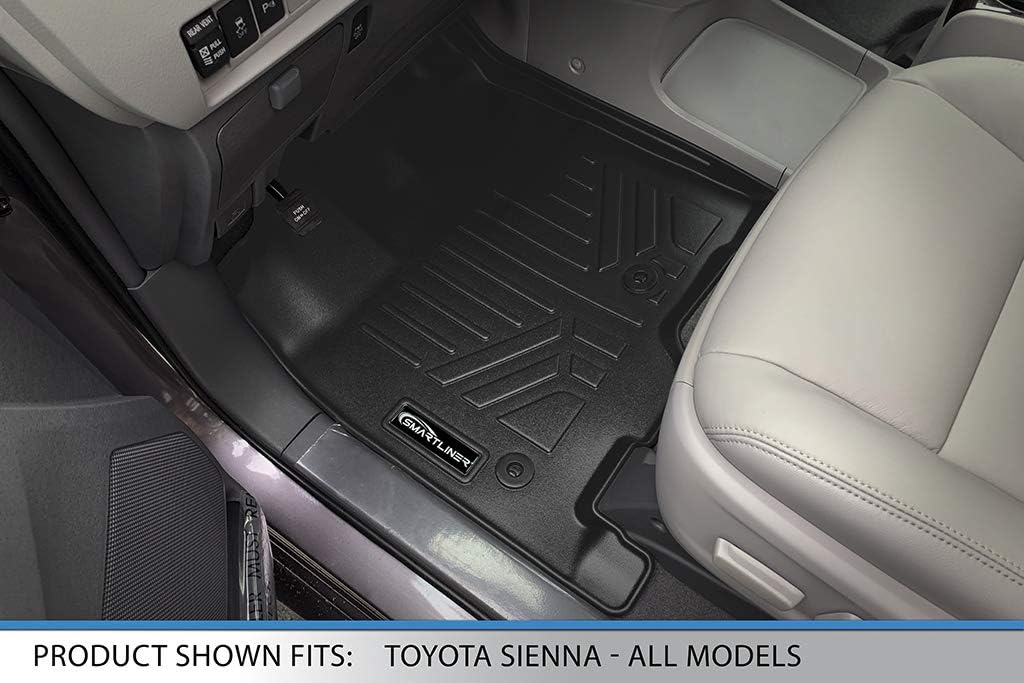 Black Custom Floor Mats 3 Rows and Cargo Liner Set H688252