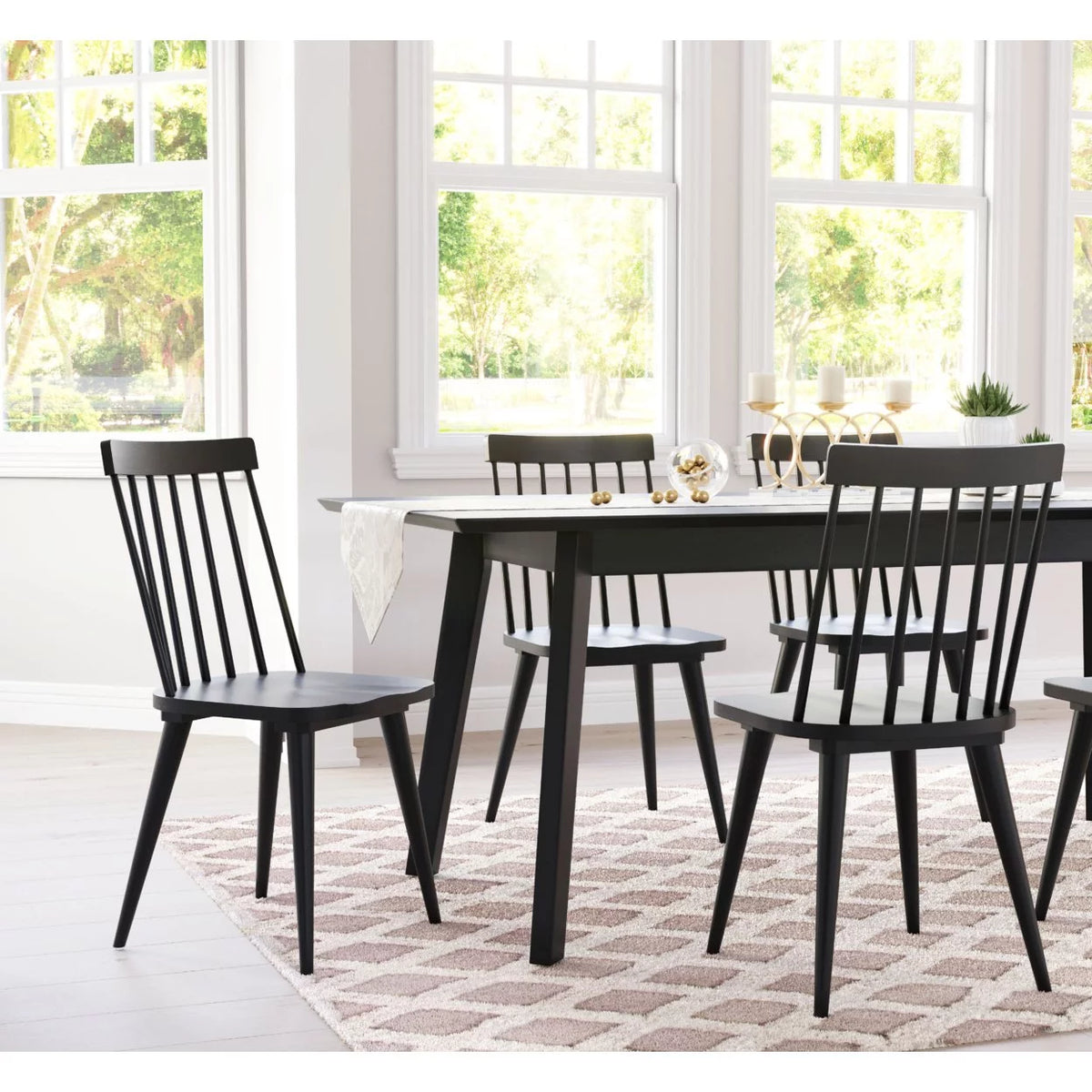 Black Dining Chair Set of 2 J7902