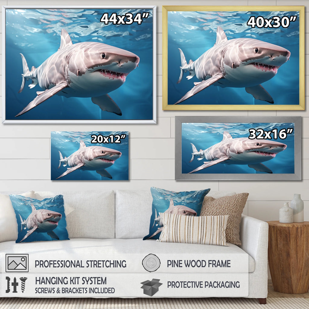 Shark Canvas Art Print B499