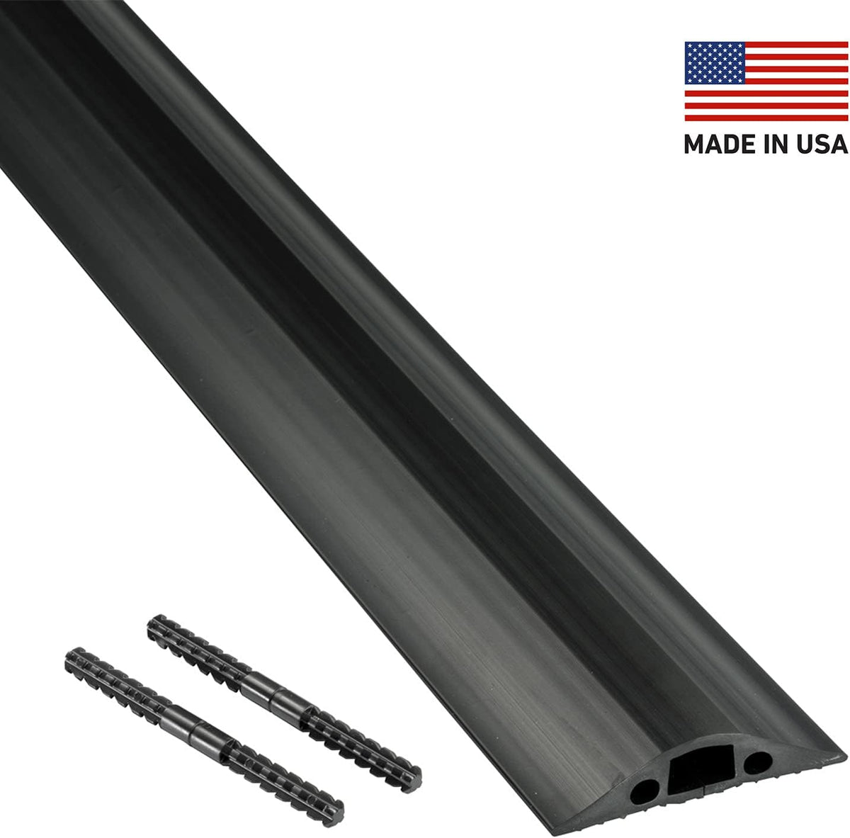 Heavy Duty Linkable Floor Cord Cover 30 Foot Length Black Q97007