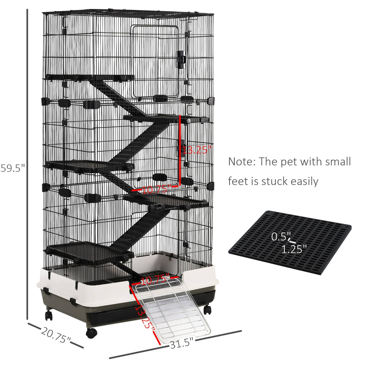5-Tier Rolling Small Animal Cage I15585