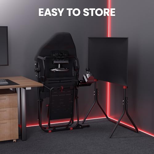 Racing Simulator Cockpit with TV Monitor Stand Z4827