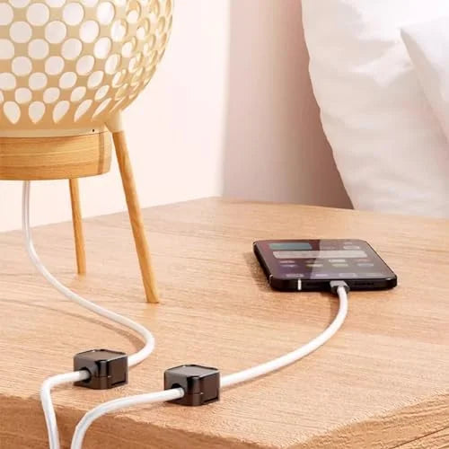 12 Pack Black Self Adhesive Magnetic Cable Clips Cord Organizer B7144