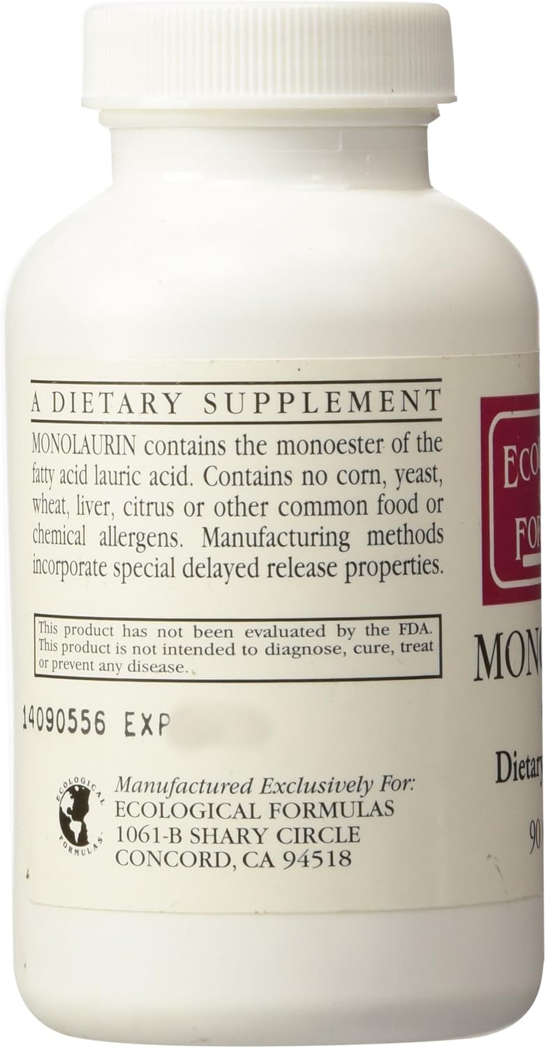 Monolaurin 600mg 90 Capsules F987