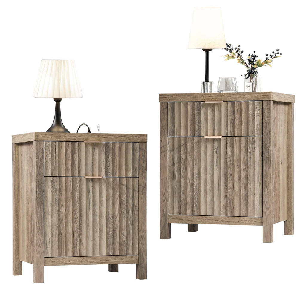 Set of 2 Nightstands with 2 Drawers S710493