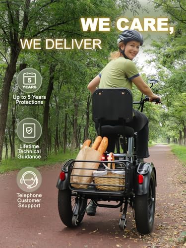 1200W 48V 20AH 18''×4'' Fat Tire Folding Electric Tricycle A89575