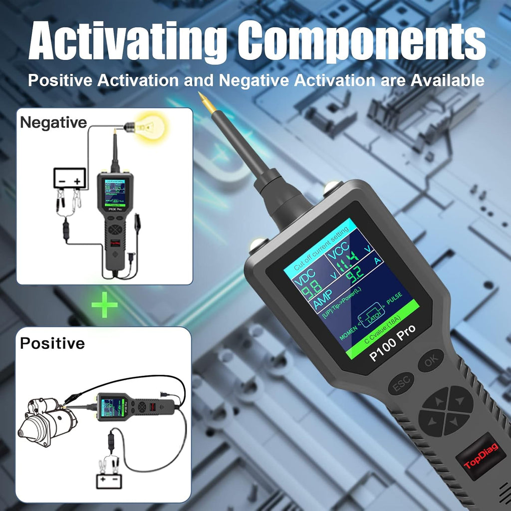 Automotive Circuit Tester with Multimeter and 20FT Cable for 12V 24V Q39688
