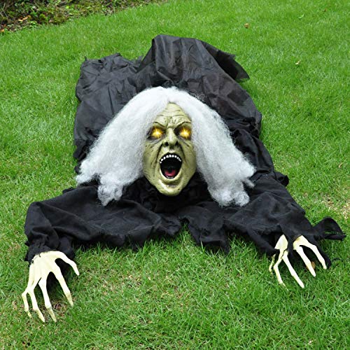 Zombie Halloween Decoration with Sound Effect & Lighted Eyes E506